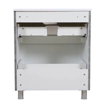 Тумба Аква Родос Акцент 7037 підлогова сірий мармур з раковиною Альфа 80 см, фото №7