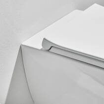 Унитаз подвесной Simas Trevi TR18/F85 /TR004 безободковый с сиденьем Soft Close, цвет cemento, фото №5