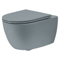 Унитаз подвесной Simas Trevi TR18/F85 /TR004 безободковый с сиденьем Soft Close, цвет cemento, фото №1