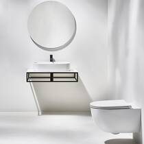 Унитаз подвесной Simas Trevi TR18/F85 /TR004 безободковый с сиденьем Soft Close, цвет cemento, фото №4