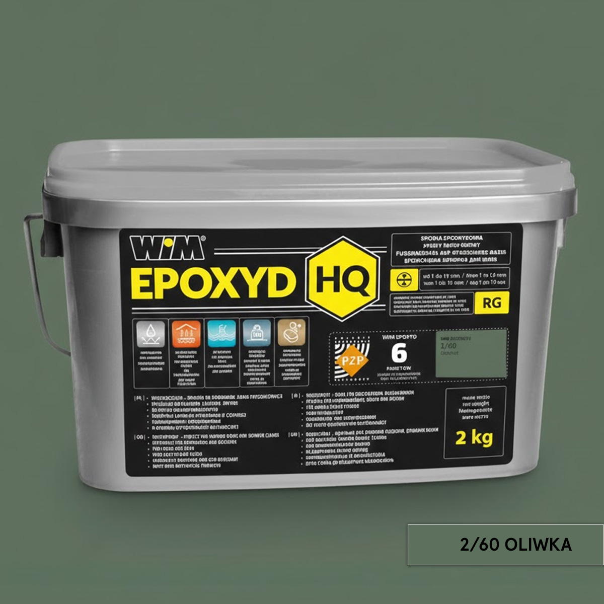 Зат WIMEPOXYD HQ 2/60 2кг оливковий (1 сорт)