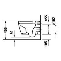 Унітаз підвісний Duravit ME by Starck 2530092000 безобідковий, білий глянець, фото №3