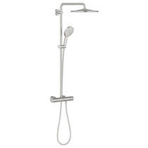 Душевая система Grohe Rainshower SmartActive 26836DC0 с термостатом, суперсталь, фото №1