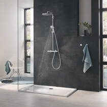 Душевая система Grohe Rainshower SmartActive 26836DC0 с термостатом, суперсталь, фото №5