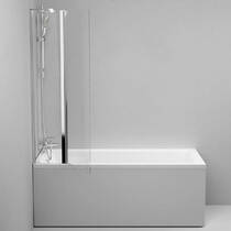 Шторка для ванны AM PM Gem WU90BS-D3W5-140CT 80х140 см, распашная с неподвижной стенкой, профиль хром, стекло прозрачное, фото №4