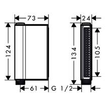Ручний душ Axor One 45720670 чорний матовий, фото №2