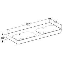 Раковина Geberit Smyle Square 500.224.01.1 120 см двойная, фото №2