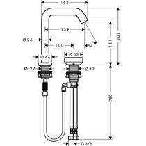Змішувач для раковини Hansgrohe Tecturis S CoolStart 73353140 бронза матовий, фото №2