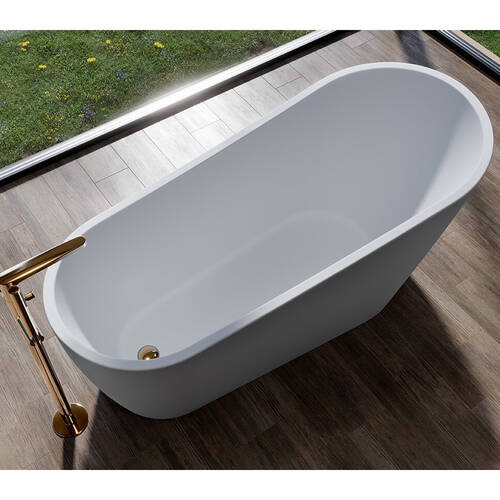 Ванна акриловая Cersanit Zen 167х72 см, с сифоном и хромированным донным клапаном click-clack, белый глянец, фото 6