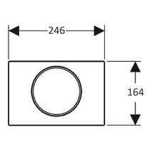 Клавіша змиву Geberit Sigma10 115.758.16.5 чорний матовий, фото №2