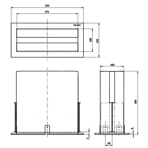 Тримач паперових рушників Genwec GW03 27 04 01  що вбудовується у стільницю, нержавіюча сталь, фото 3