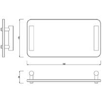 Лоток-подставка для аксессуаров Decor Walther Bar TAB 0857082 33 см золото матовый, фото №2