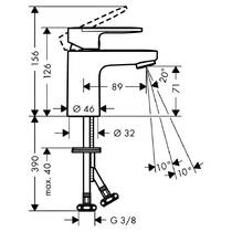 Смеситель для раковины Hansgrohe Vernis Blend 71558000, хром, фото №2
