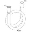 Душовий шланг Kludi Suparaflex Silver 61072N0-00 1,6 м, брашоване золото, фото 2