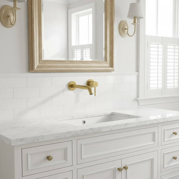 Смеситель скрытого монтажа для раковины Kludi Bozz 38245N076 брашированное золото, фото 1