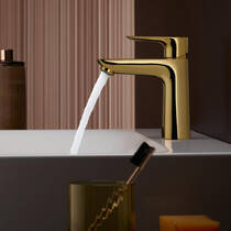 Змішувач для раковини Hansgrohe Talis E 71712990 золото полірований, фото №3