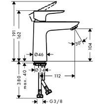 Змішувач для раковини Hansgrohe Talis E 71712990 золото полірований, фото №2