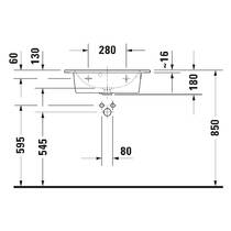 Раковина Duravit ME by Starck 2342630060 63 см білий глянець, фото №4