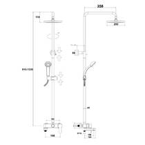 Душова система Paffoni Blu ZCOL632CR хром, фото №2
