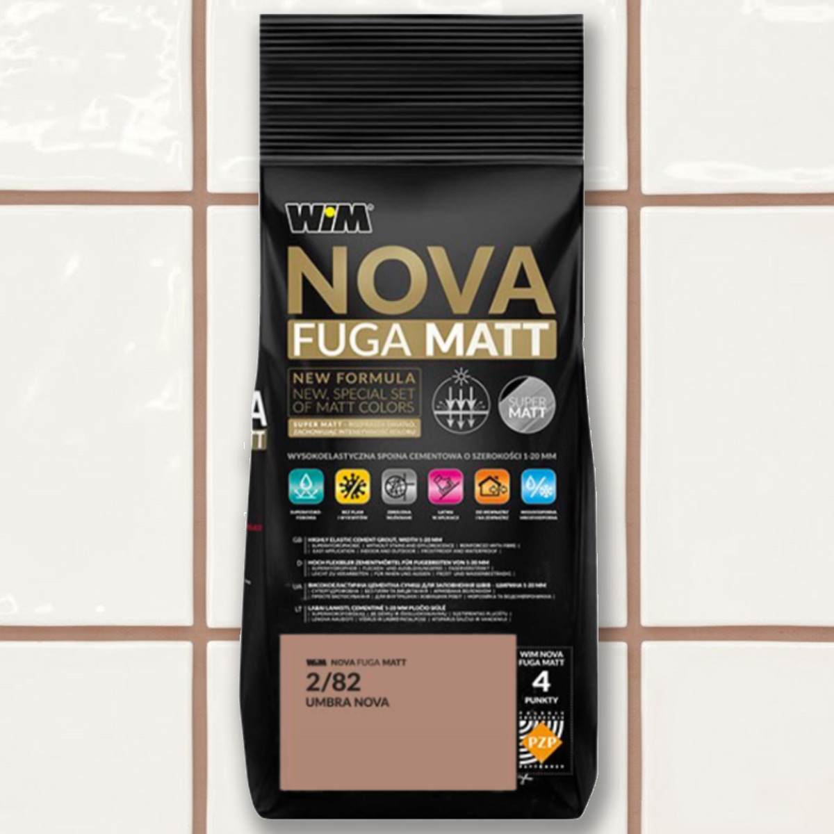 Зат WIM NOVA FUGA MATT 2/82 2кг Umbra (1 сорт)