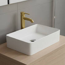 Смеситель для раковины Kludi Bozz 38288N076 с донным клапаном PUSH-OPEN, брашированное золото