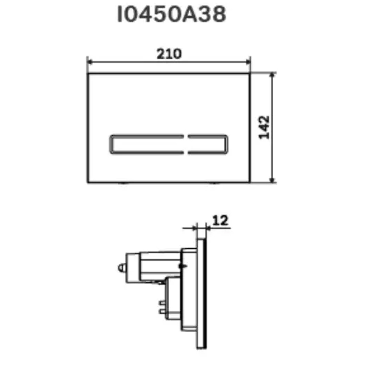 I0450A38 Touchless Pro, клавіша для інсталяції сенсорна безконтактна, скло, чорний (1 сорт)