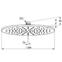 Верхний душ Kludi A-QA 64330N0-00 300 мм, золото, фото №2