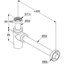 Сифон для раковины колбовый Kludi Design 10020N0-00 золото, фото №2