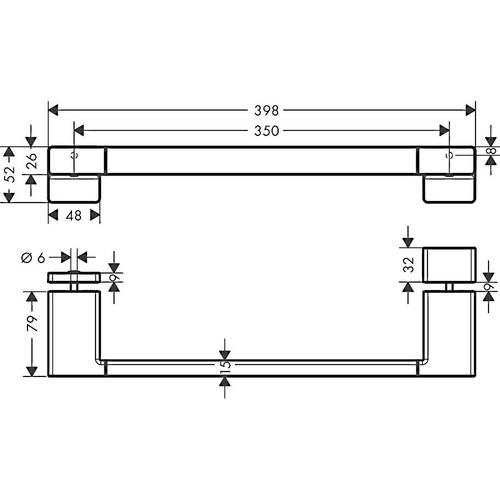 Тримач для рушників Hansgrohe AddStoris 41759990 золото, фото 2