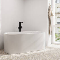 Змішувач для ванни Hansgrohe Tecturis E 73445670 підлоговий, чорний матовий, фото №3