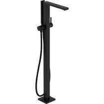 Змішувач для ванни Hansgrohe Tecturis E 73445670 підлоговий, чорний матовий, фото №1