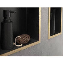 Настенная ниша Hansgrohe XtraStoris Individual 56098140 с дизайнерской рамкой 30х30х10 см, матовый черный/матовая бронза, фото №4