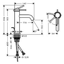 Змішувач для раковини Hansgrohe Tecturis S CoolStart EcoSmart+ 73314000 хром, фото №2