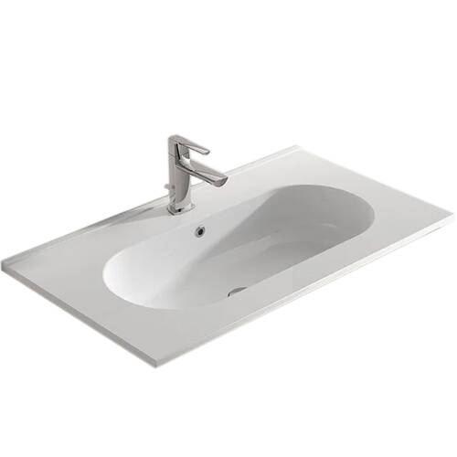 Тумба Devit Acqua 074817V 80 см з овальною раковиною, дерево, фото 2