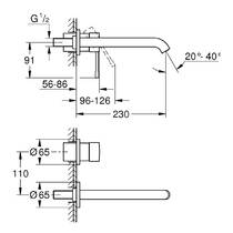 Смеситель скрытого монтажа для раковины Grohe Essence 29193GN1 L-размер, брашированное золото, фото №3