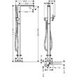 Змішувач для ванни Hansgrohe Tecturis E 73445000 підлоговий, хром, фото 2