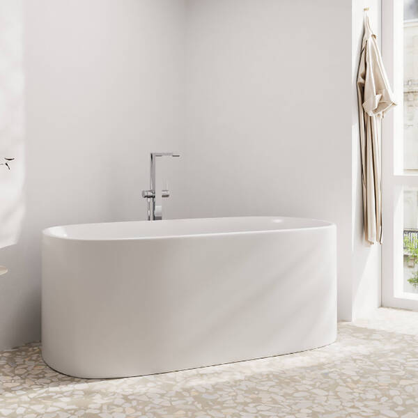 Змішувач для ванни Hansgrohe Tecturis E 73445000 підлоговий, хром, фото 3