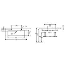 Раковина Villeroy&Boch Subway 3.0 4A70D401 130 см белый глянец, фото №2