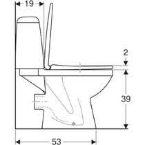 Унітаз-компакт підлоговий Kolo Solo S7921800UA горизонтальний випуск з сидінням Duroplast Soft close, білий, фото №3
