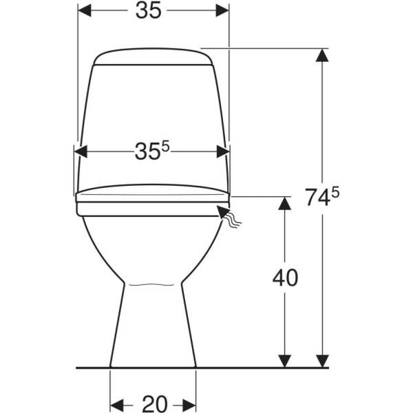 S7921800UA SOLO Унітаз-компакт підлоговий г/в, сидіння з кришкою Duroplast Soft close, н/п, білий — фото 4