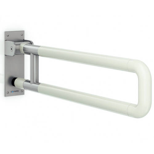 Поручень Genwec GW11 30 09 00 відкидний 700 мм, покриття нейлон, нержавіюча сталь, фото 1