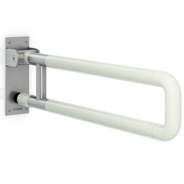 Поручень Genwec GW11 30 09 00 відкидний 700 мм, покриття нейлон, нержавіюча сталь, фото 1