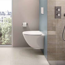 Унитаз подвесной RAK Ceramics Sensation SENWC1446AWHA, SENSC3901WH безободковый с крышкой Soft Close