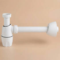 Сифон для раковины колбовый Devit DEV001666 со встроенными уплотнителями, выпуск d32, белый, фото №1