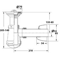 Сифон для раковины колбовый Devit DEV002646 белый, фото №2