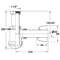 Сифон для раковины/биде колбовый Devit DEV004526 белый, фото №2