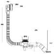 Сифон для ванни Devit DEV015748 з переливом, хром, фото 2