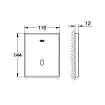 Клавиша смыва Grohe Tectron Skate 37321SD1 инфракрасная, нержавеющая сталь, фото №2