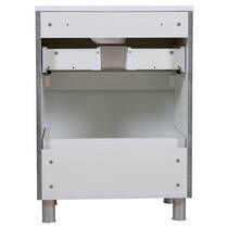 Тумба Аква Родос Акцент 7765 підлогова сірий мармур з раковиною Альфа 60 см, фото №7