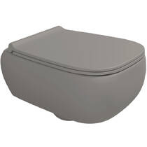 Унитаз подвесной Flaminia Fluo Goclean FU118G безободковый, серый матовый, фото №1
